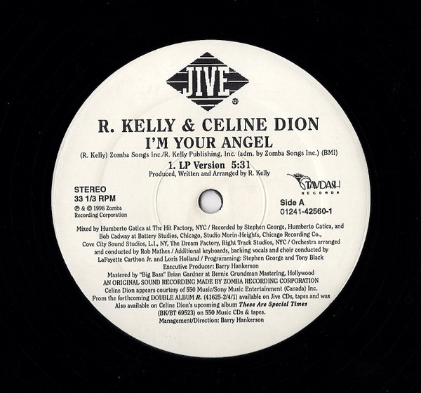 R. Kelly & Céline Dion - I'm Your Angel | Jive (01241-42560-1) - 2