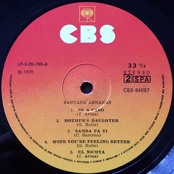 Santana - Abraxas | CBS (64087) - 4