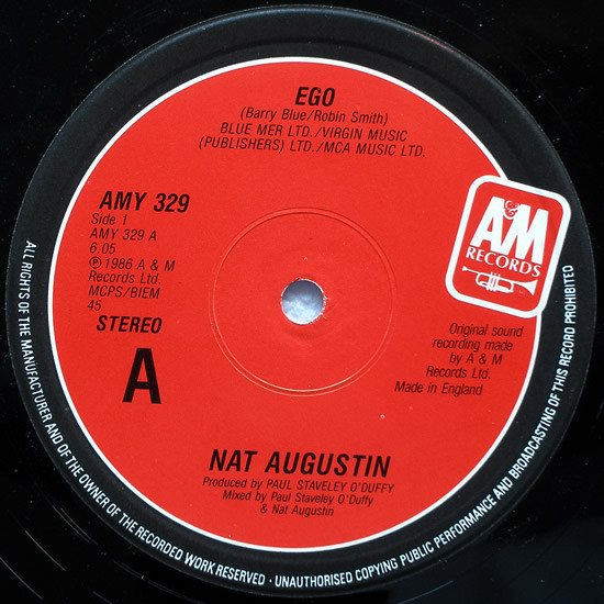 Nat Augustin - Ego | A&M Records (AMY 329) - 3