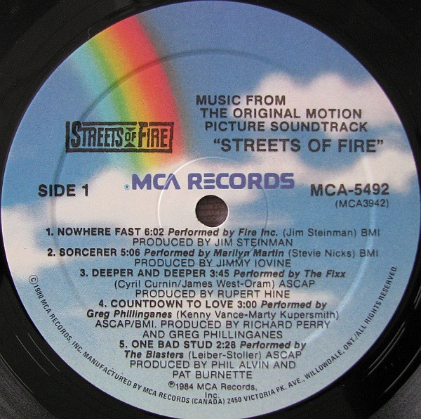 Various - Streets Of Fire - Music From The Original Motion Picture Soundtrack | MCA Records (MCA-5492) - 3 Various - Streets Of Fire - Music From The Original Motion Picture Soundtrack | MCA Records (MCA-5492) - 3
