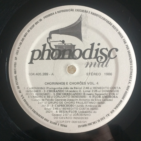 Various - Chorinhos & Chorões | Phonodisc Mid (0-34-405-289) - 4