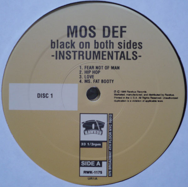 Mos Def - Black On Both Sides (Instrumentals) | Rawkus (RWK 1175) - 4