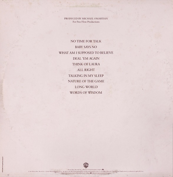 Christopher Cross - Another Page | Warner Bros. Records (92 3757-1)