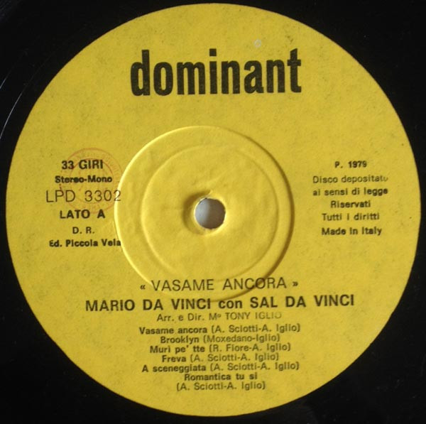 Mario E Sal Da Vinci - Vasame Ancora | Dominant (LPD 3302) - 3