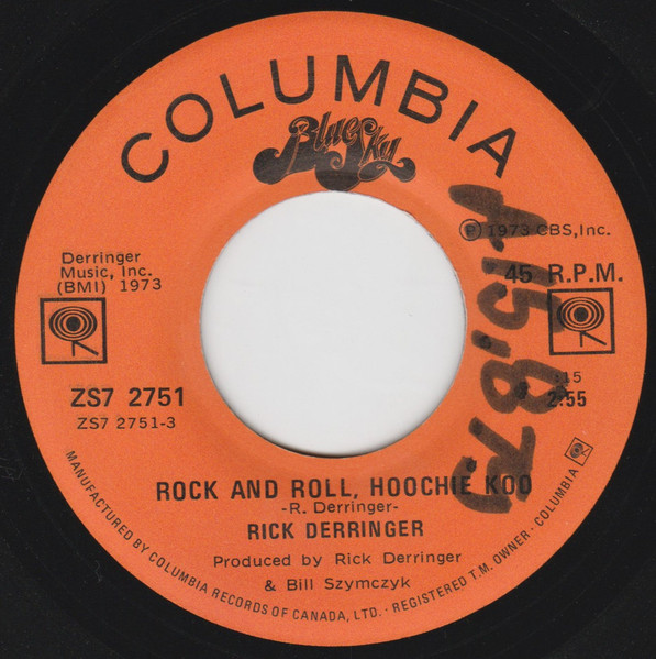 Rick Derringer - Rock And Roll, Hoochie Koo | Columbia (ZS7 2751) - 4