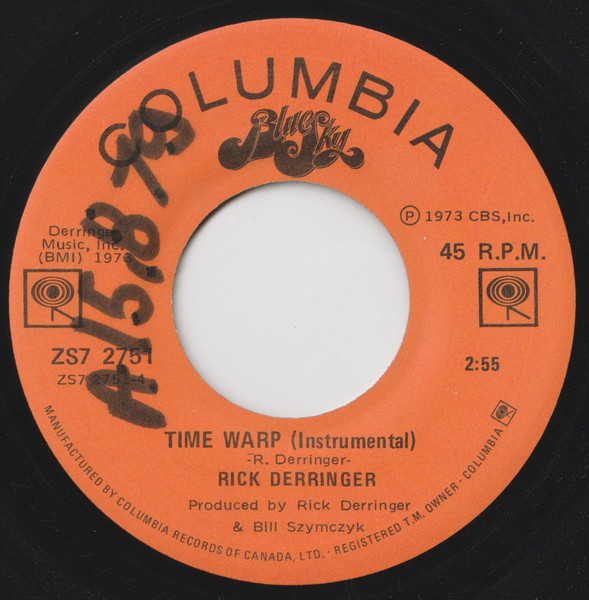 Rick Derringer - Rock And Roll, Hoochie Koo | Columbia (ZS7 2751) - 3