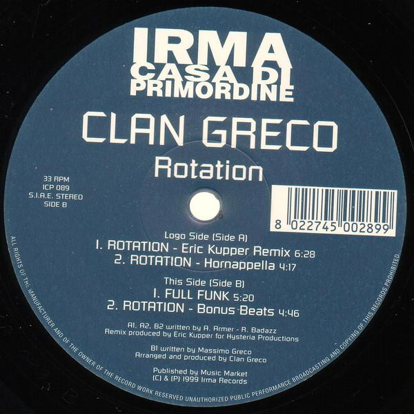 Clan Greco - Rotation | Irma CasaDiPrimordine (ICP 089) Clan Greco - Rotation | Irma CasaDiPrimordine (ICP 089)