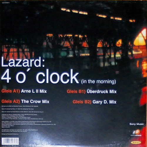 Lazard - 4 O'Clock (In The Morning) (The Mixes) - Vinyl 2/2 | Dance Division (DAD 672282 8) - 2