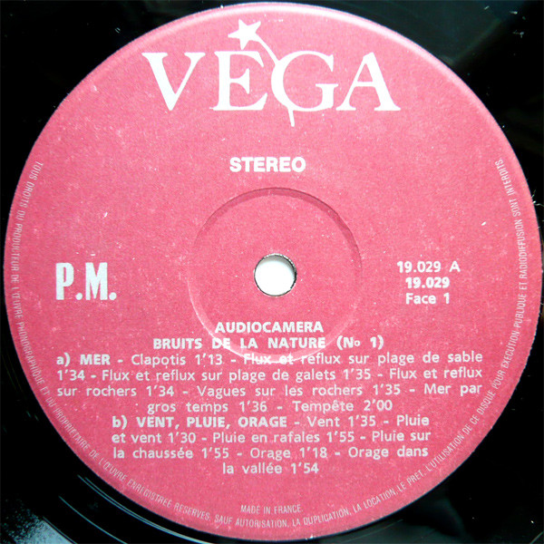 Audio-Camera - Bruits De La Nature N° 1 : La Mer . Le Vent Et La Pluie . Eau Et Cataclysme . Les Insectes | Vega (19 029) - 3