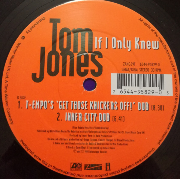 Tom Jones - If I Only Knew | ZTT (ZANG59T) - 2