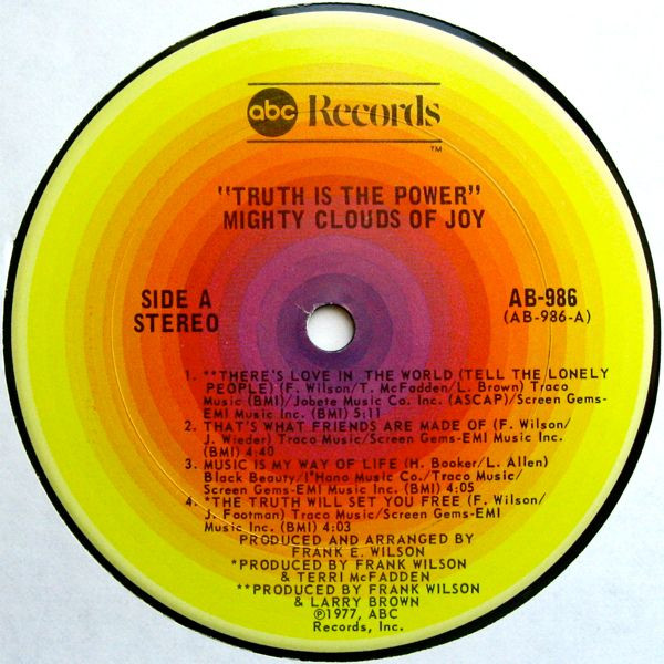 The Mighty Clouds Of Joy - Truth Is The Power | ABC Records (AB-986) - 3