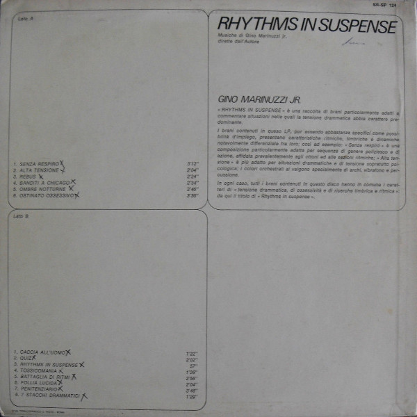 Gino Marinuzzi Jr. - Rhythms In Suspense | SR Records (SP 124) - 2 Gino Marinuzzi Jr. - Rhythms In Suspense | SR Records (SP 124) - 2