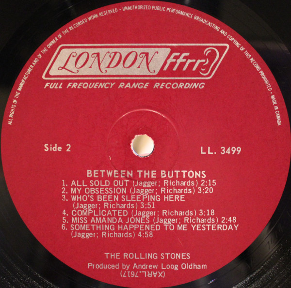 The Rolling Stones - Between The Buttons | London Records (LL 3499) - 4