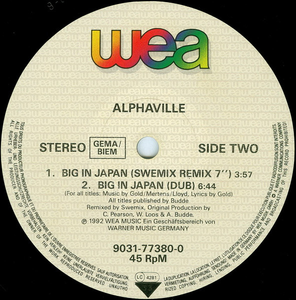 Alphaville - Big In Japan (Swemix Remix) | WEA (9031-77380-0) - 4