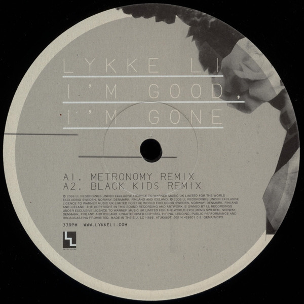Lykke Li - I'm Good I'm Gone | LL Recordings (ATUK080T)