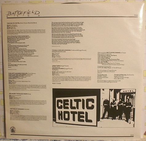Battlefield Band - Celtic Hotel | Temple Records (TP027)