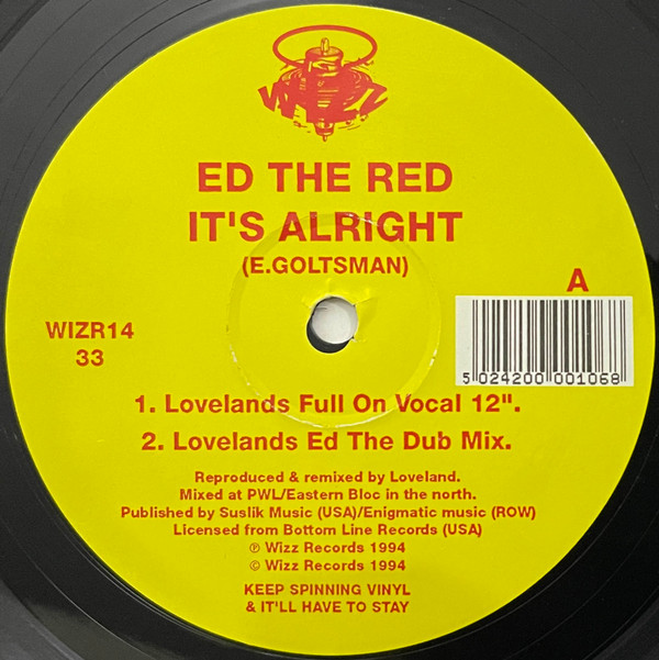 Ed The Red - It's Alright | Wizz Records (WIZR14) Ed The Red - It's Alright | Wizz Records (WIZR14)