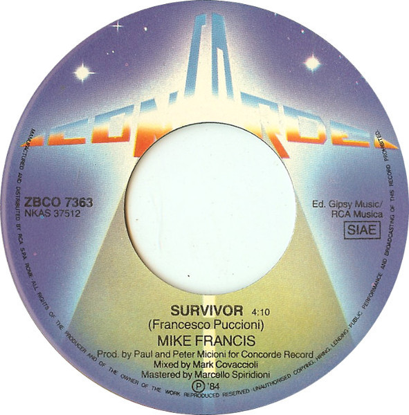 Mike Francis - Survivor | Concorde (ZBCO 7363) - 3 Mike Francis - Survivor | Concorde (ZBCO 7363) - 3