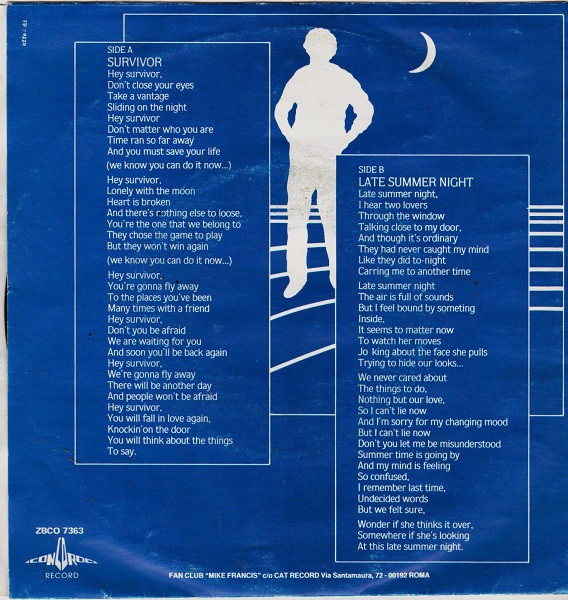 Mike Francis - Survivor | Concorde (ZBCO 7363) - 2 Mike Francis - Survivor | Concorde (ZBCO 7363) - 2