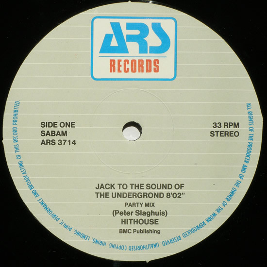 Hithouse - Jack To The Sound Of The Underground | ARS Benelux (3714) - 3