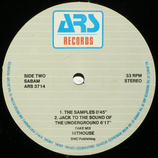 Hithouse - Jack To The Sound Of The Underground | ARS Benelux (3714) - 4
