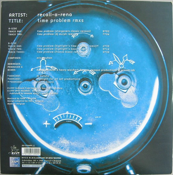 Recall-A-Rena - Time Problem (Remixes) | Byte Blue (BB 039909-12) - 2