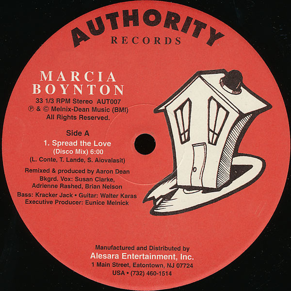 Marcia Boynton - Spread The Love | Authority (AUT007) - 2