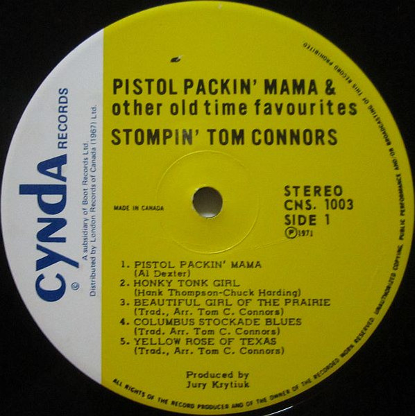 Stompin' Tom Connors - Pistol Packin' Mama | Cynda Records (CNS 1003) - 3