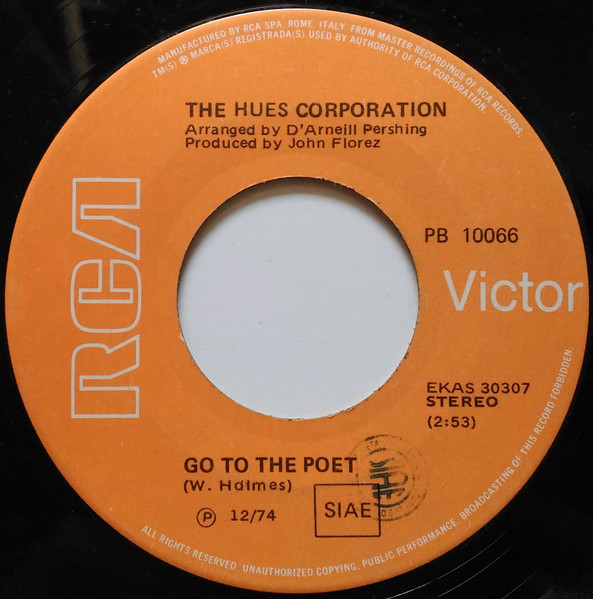 The Hues Corporation - Rockin' Soul | RCA (PB 10066) - 3