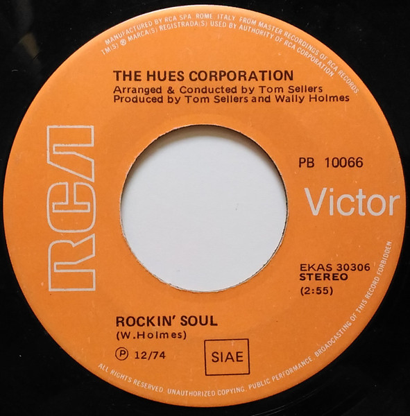 The Hues Corporation - Rockin' Soul | RCA (PB 10066) - 2