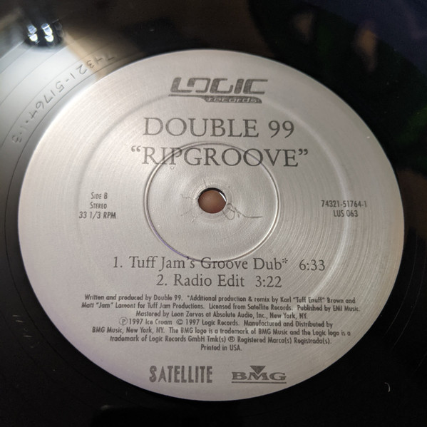 Double 99 - Ripgroove | Logic Records (LUS 063) - 3