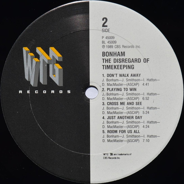 Bonham - The Disregard Of Timekeeping | WTG Records (FP 45009) - 4