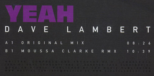 Dave Lambert - Yeah | Mostiko (23 213736) - 3 Dave Lambert - Yeah | Mostiko (23 213736) - 3