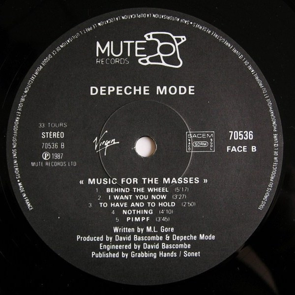 Depeche Mode - Music For The Masses | Mute (70536) - 5
