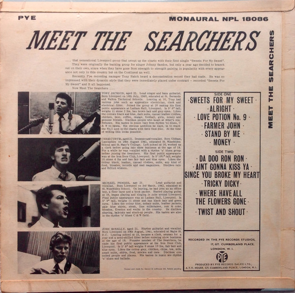 The Searchers - Meet The Searchers | Pye Records (NPL 18086) - 2
