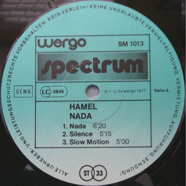 Peter Michael Hamel - Nada | Wergo (SM 1013) - 2