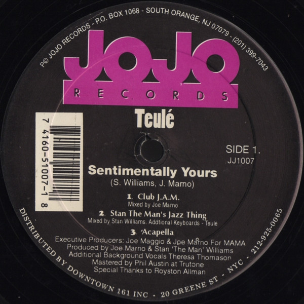 Teulé - Sentimentally Yours | JoJo Records (JJ1007)
