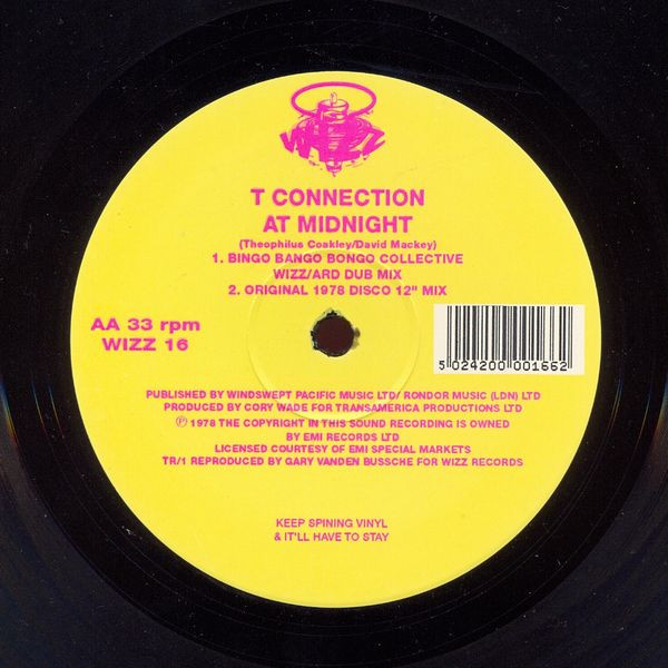 T-Connection - At Midnight | Wizz Records (WIZZ 16) - 2 T-Connection - At Midnight | Wizz Records (WIZZ 16) - 2