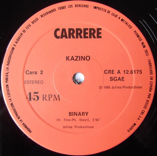 Kazino - Around My Dream | Carrere (CRE A 12.6175) - 4