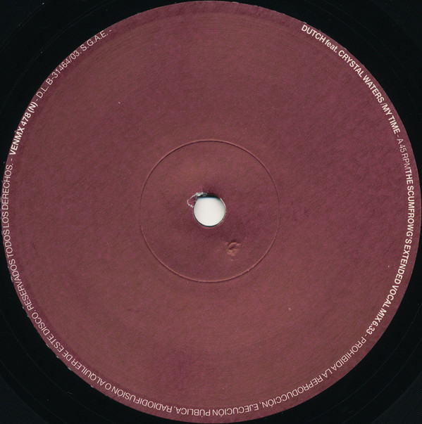 Dutch Feat. Crystal Waters - My Time | Vendetta Records (VENMX 478)