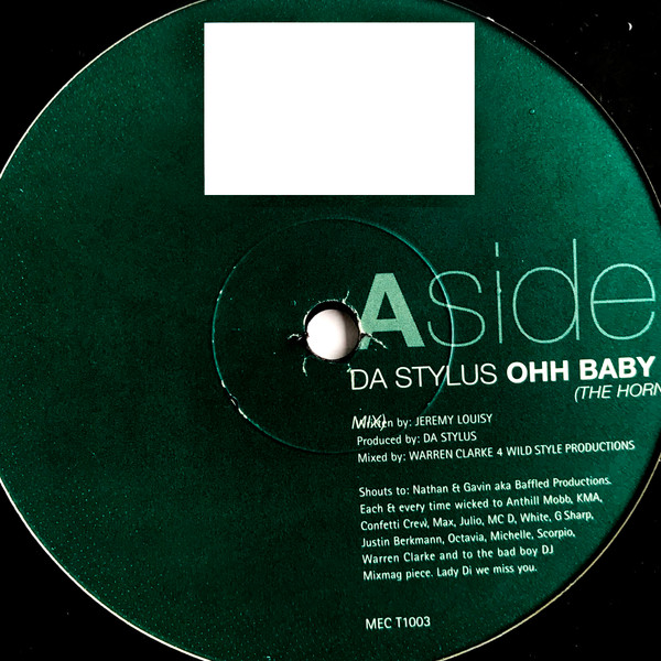 Da Stylus - Ohh Baby / Crazy | Mecca Recordings (MECT1003) - main