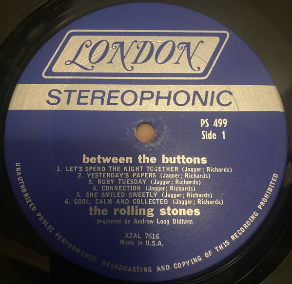 The Rolling Stones - Between The Buttons | London Records (PS 499) - 3