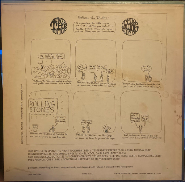 The Rolling Stones - Between The Buttons | London Records (PS 499) - 2