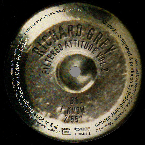Richard Grey - Filtered Attitude Vol 2 | G-High Records (G-HIGH 016) - 2