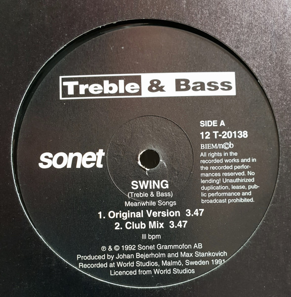 Treble & Bass - Swing | Sonet (12 T-20138) - 2 Treble & Bass - Swing | Sonet (12 T-20138) - 2