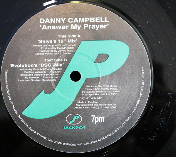 Danny Campbell - Answer My Prayer | Jackpot (WIN 017) - 2 Danny Campbell - Answer My Prayer | Jackpot (WIN 017) - 2