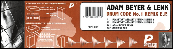Adam Beyer & Lenk - Drum Code No.1 Remix E.P. | Primate Recordings (PRMT 019) - 2