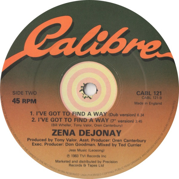 Zena Dejonay - I've Got To Find A Way | Calibre (CABL 121) - 3