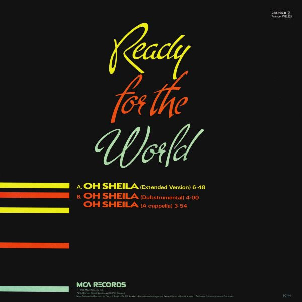 Ready For The World - Oh Sheila | MCA Records (258 895-0) - 2