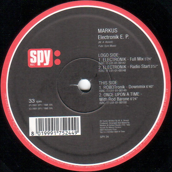 Markus - Electronik E.P. | Spy Rec (SPY 24) - 2